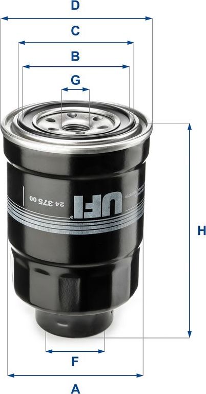 Топливный фильтр UFI. Артикул 24.375.00