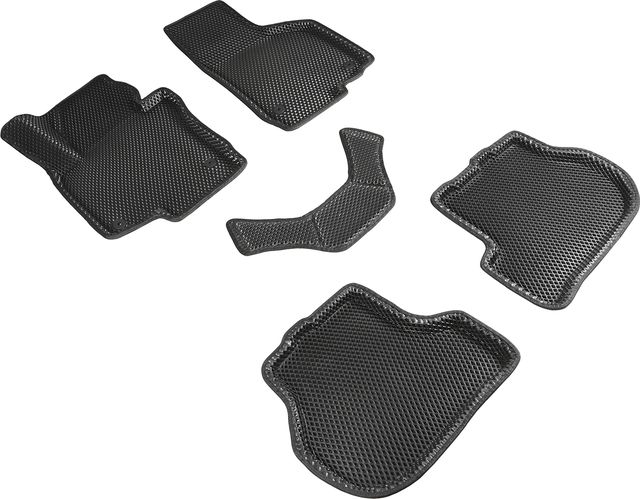 Коврики Seintex 3D EVA ромб для салона Skoda Octavia A5 2008-2013 ЧЕРНЫЕ. Артикул 95236