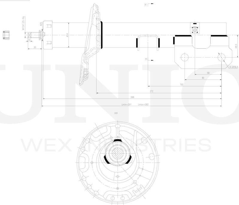 Амортизатор подвески (Unio). Артикул SAB-10365