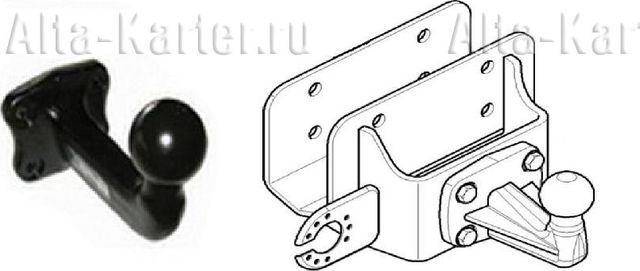 Фаркоп Westfalia для Toyota Hilux VII Single/Double/Extra-Cab, 4x4 2010-2015. Фланцевое крепление. Артикул 335408600001