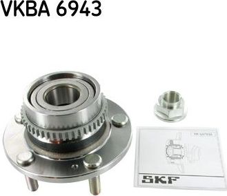 Ступица колеса с интегрированным подшипником SKF задняя для Kia Sportage II 2004-2010. Артикул VKBA 6943