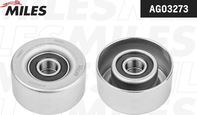 Натяжной ролик (натяжитель) приводного поликлинового ремня Miles. Артикул AG03273