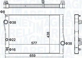 Радиатор охлаждения двигателя Magneti Marelli. Артикул 350213163500