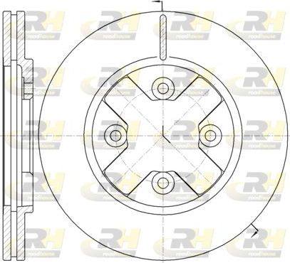 Тормозной диск RoadHouse передний для Nissan Vanette I 1986-1987. Артикул 6145.10