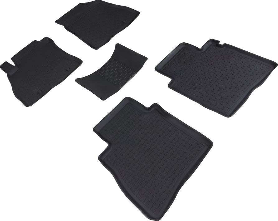 Коврики резиновые Seintex с высоким бортиком для салона Nissan Sentra 2014-2017. Артикул 86070