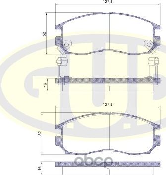 Тормозные колодки G.U.D.. Артикул GBP046002