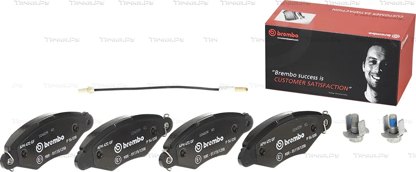 Тормозные колодки Brembo передние для Renault Kangoo I 1997-2010. Артикул P 56 038