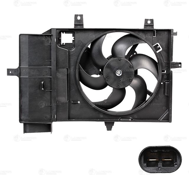 Вентилятор радиатора двигателя Luzar для Nissan Micra K12 2003-2010. Артикул LFK 1411