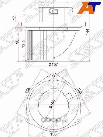 Мотор отопителя салона MITSUBISHI PAJERO SPORT 08- (SAT). Артикул ST7802A105