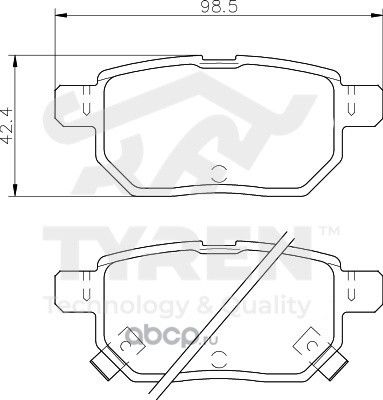 Колодки тормозные дисковые | зад | (Tyren). Артикул TYR1219011