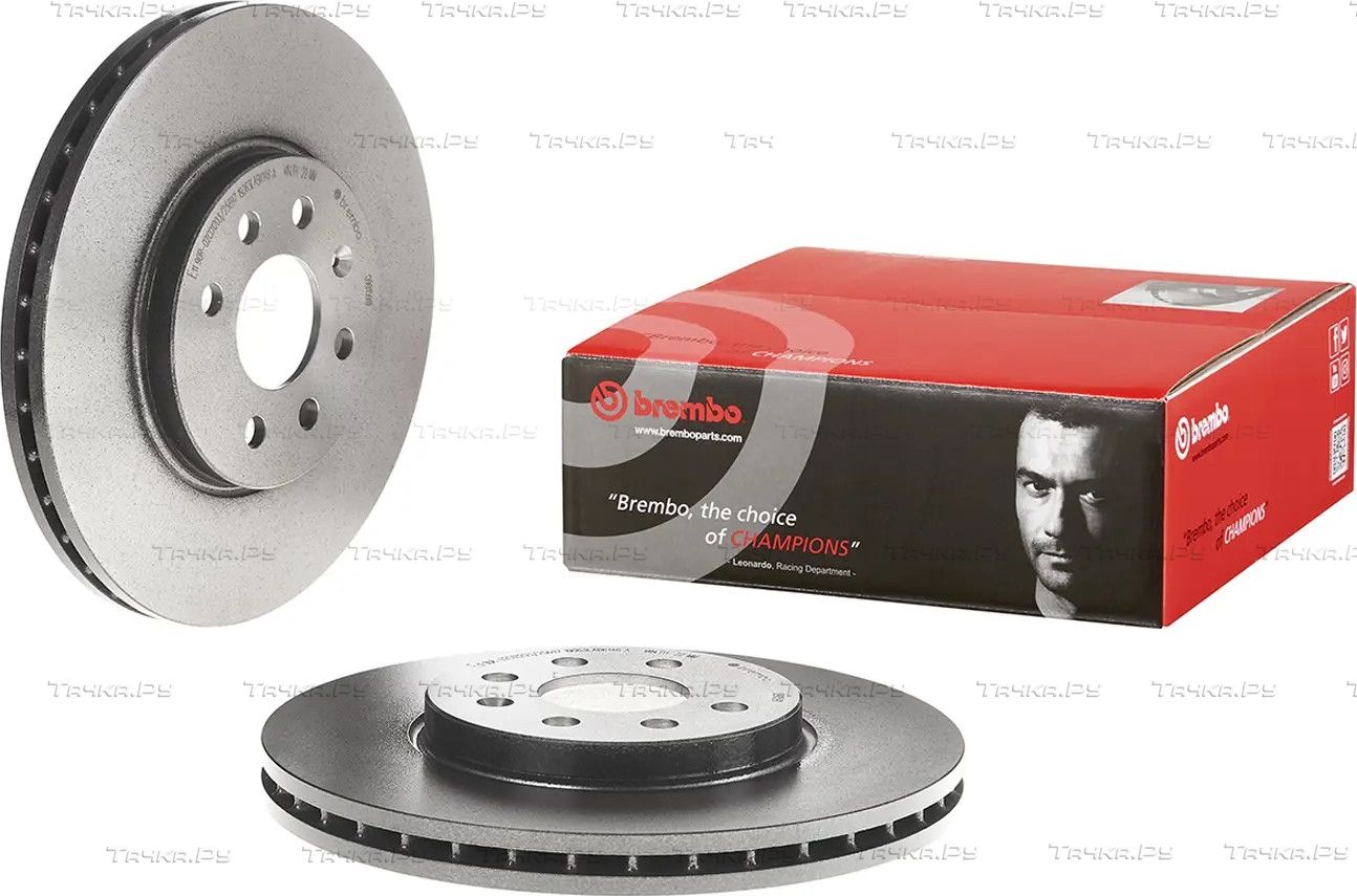 Тормозной диск Brembo PRIME LINE - UV Coated передний для Opel Meriva A 2003-2010. Артикул 09.9159.11