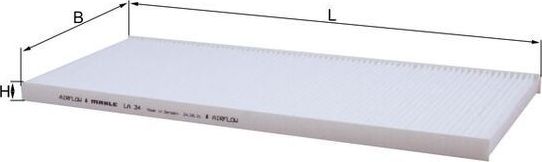 Салонный фильтр Mahle. Артикул LA 34