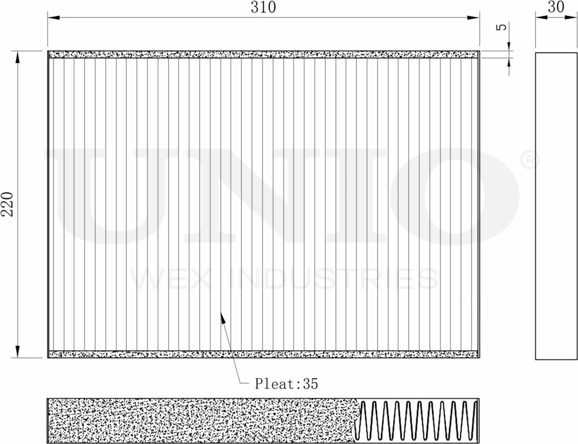 Фильтр салона (Unio). Артикул FLT-40045C