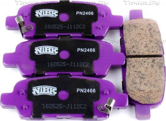 Тормозные колодки NiBK задние для Nissan Leaf I (ZE0/AZE0) 2010-2017. Артикул PN2466