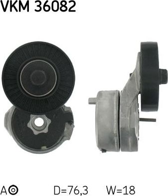Натяжной ролик (натяжитель) приводного поликлинового ремня SKF. Артикул VKM 36082