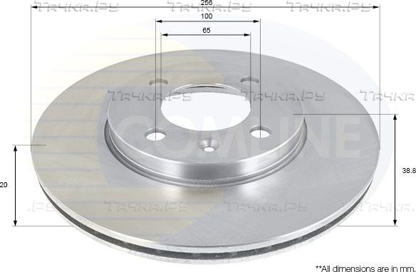 Тормозной диск Comline передний для Volkswagen Lupo 1998-2005. Артикул ADC1410V
