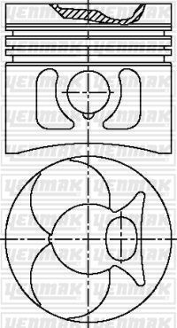 Поршень Yenmak для Mercedes-Benz T1 1977-1990. Артикул 31-03633-100