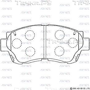 Тормозные колодки Advics передние для Toyota Crown IX (S140) 1991-1999. Артикул SN631