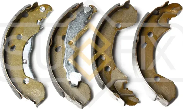 Колодки тормозные барабанные задние правые/левые LADA VESTA /NISSAN MICRA/ MARCH (Sufix). Артикул SY1051