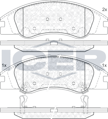 Тормозные колодки Icer. Артикул 181708