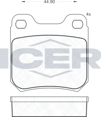 Тормозные колодки Icer. Артикул 180692