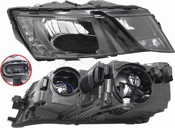 Фара SKODA OCTAVIA 17-20 RH с электрокорректором, галоген (SAT). Артикул ST6651127RMLDEM