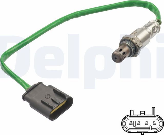 Лямбда-зонд (кислородный датчик) Delphi для Fiat 500X I 2014-2026. Артикул ES21066-12B1