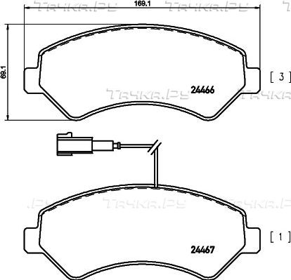 Тормозные колодки Mintex. Артикул MDB2848