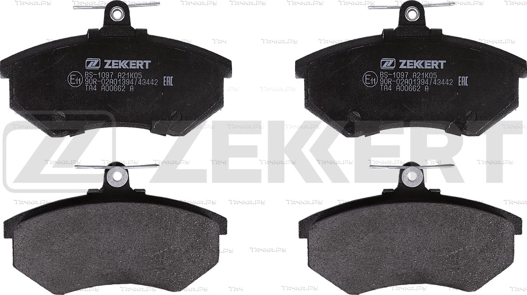 Тормозные колодки Zekkert передние для Volkswagen Passat B3 1988-1997. Артикул BS-1097