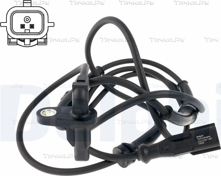 Датчик ABS Delphi для Renault Kangoo II 2008-2026. Артикул SS21258-12B1