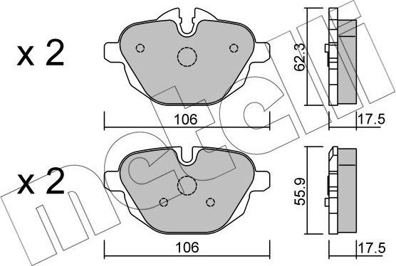 Тормозные колодки Metelli. Артикул 22-0920-0