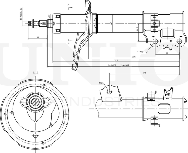Амортизатор подвески (Unio). Артикул SAB-10181