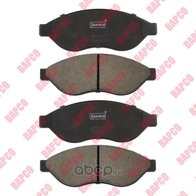 Колодки тормозные дисковые пер. CITROEN JUMPER 15- FIAT DUCATO (250_, (Bapco). Артикул BP0337