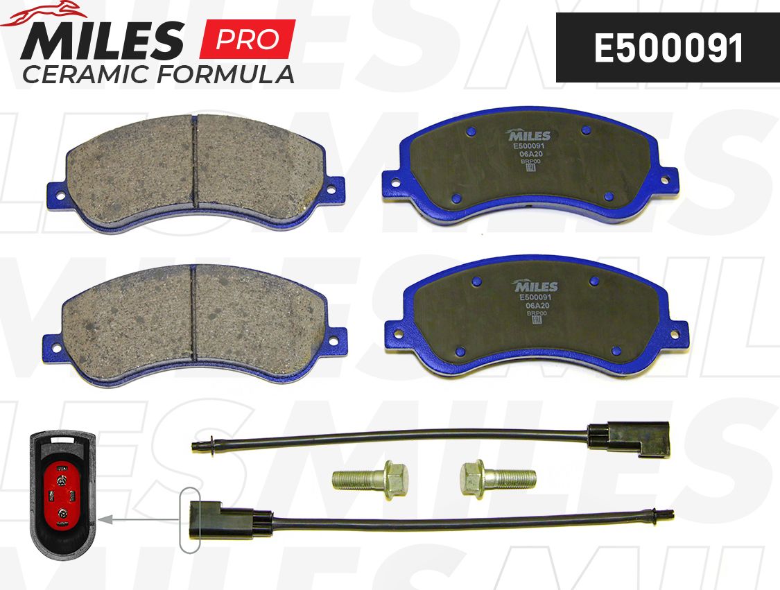 Тормозные колодки Miles (Керамика). Артикул E500091