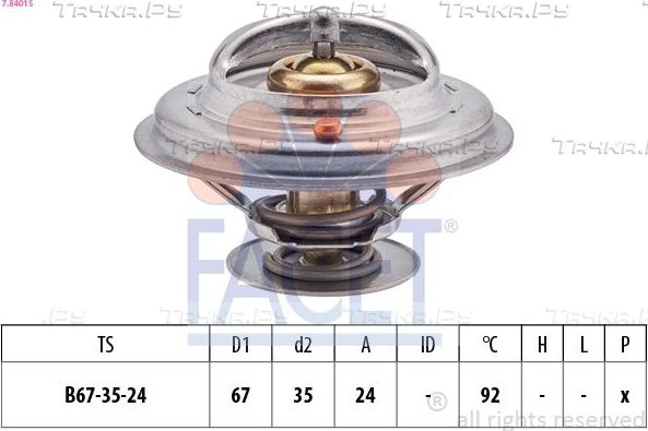 Термостат Facet Made in Italy - OE Equivalent для Audi A8 I (D2) 1996-2002. Артикул 7.8401S