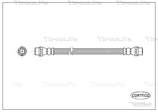 Тормозной шланг Corteco задний для Skoda Superb I 2001-2008. Артикул 19025895