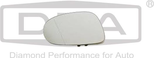 Зеркальное стекло бокового зеркала DPA левое для Skoda Superb I 2001-2008. Артикул 88570550702