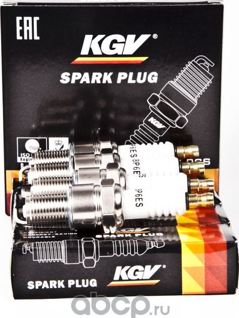 Свеча зажигания дв. ВАЗ 2101-07, 2121 (к-т 4 шт.) KGV KGV. Артикул BP6ES