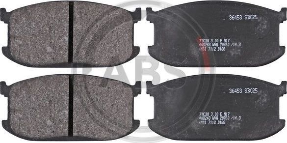 Тормозные колодки ABS передние для Mazda 323 II (BD) 1980-1986. Артикул 36453