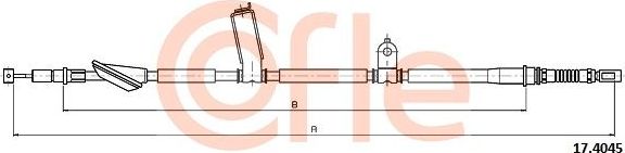 Трос ручника (тросик ручного тормоза) Cofle задний левый для Honda Accord VII 2003-2008. Артикул 92.17.4045