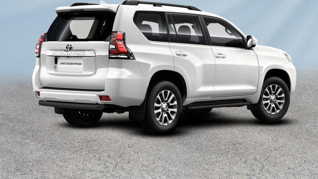 Защита Slitkoff заднего бампера d76 короткая для Toyota Land Cruiser Prado 150 2й Рестайлинг 2017-2026 Черная. Артикул TOP17-012B