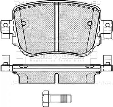 Тормозные колодки Borg & Beck задние для SEAT Leon III 2012-2026. Артикул BBP2448