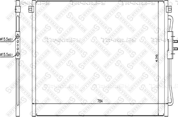 Радиатор кондиционера (конденсатор) Stellox. Артикул 10-45375-SX