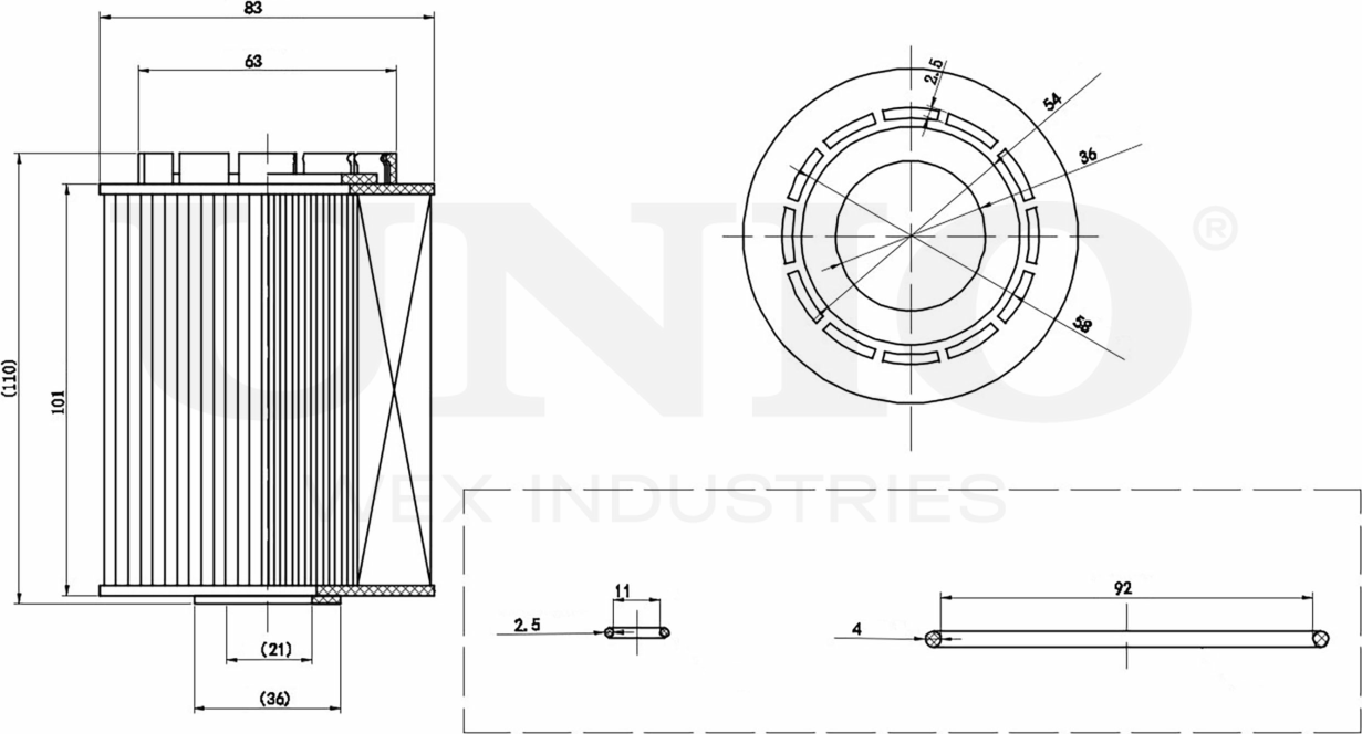 Фильтр масляный (Unio). Артикул FLT-20032