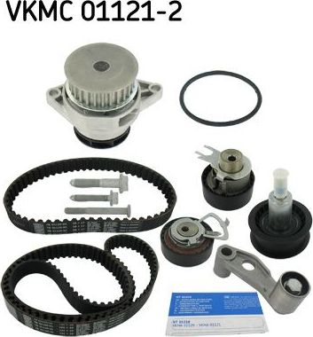Помпа (водяной насос) с комплектом ремня ГРМ SKF. Артикул VKMC 01121-2