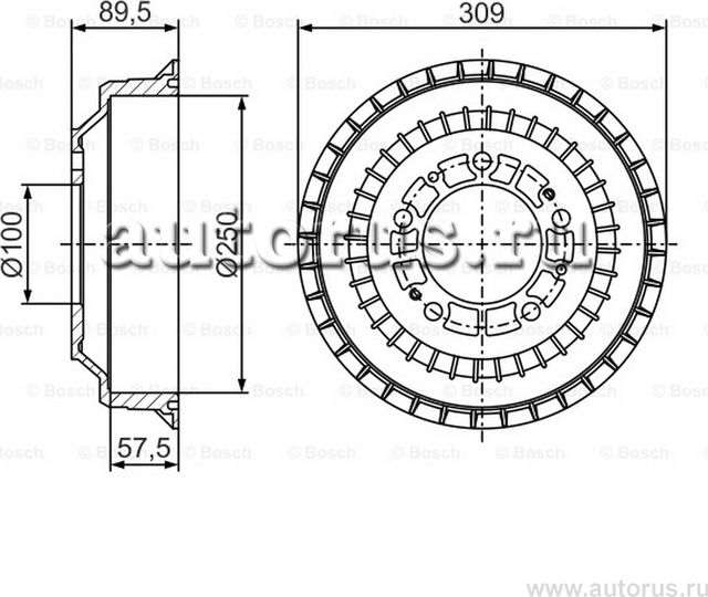 Brake Drum (Bosch). Артикул 0986477271