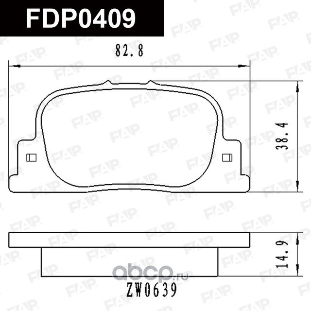 Колодки тормозные задние (FAP). Артикул FDP0409