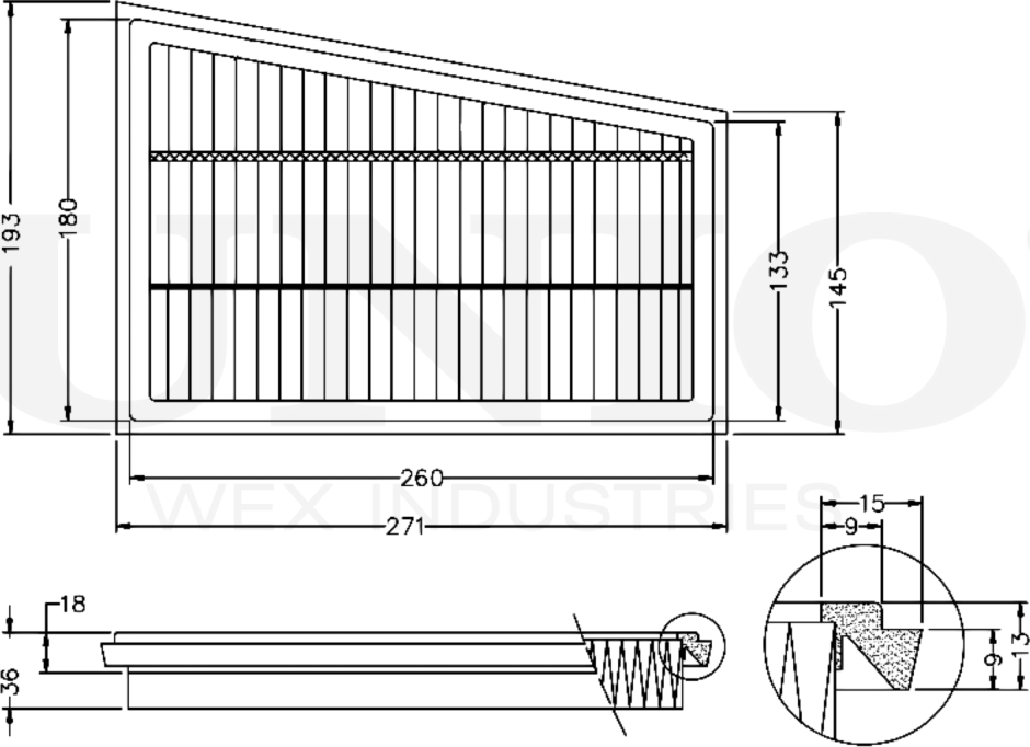 Фильтр воздушный (Unio). Артикул FLT-10145