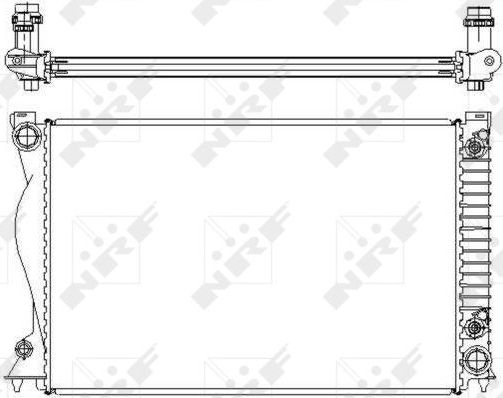Радиатор охлаждения двигателя NRF задний для Audi A6 III (C6) 2004-2011. Артикул 58220