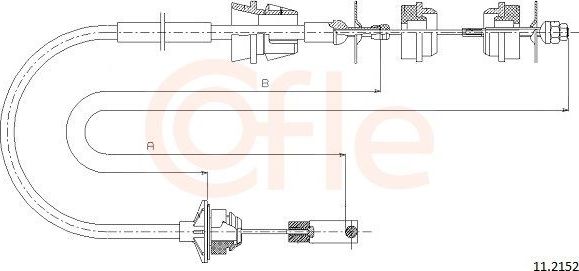 Трос сцепления Cofle для Citroen ZX 1992-1997. Артикул 11.2152